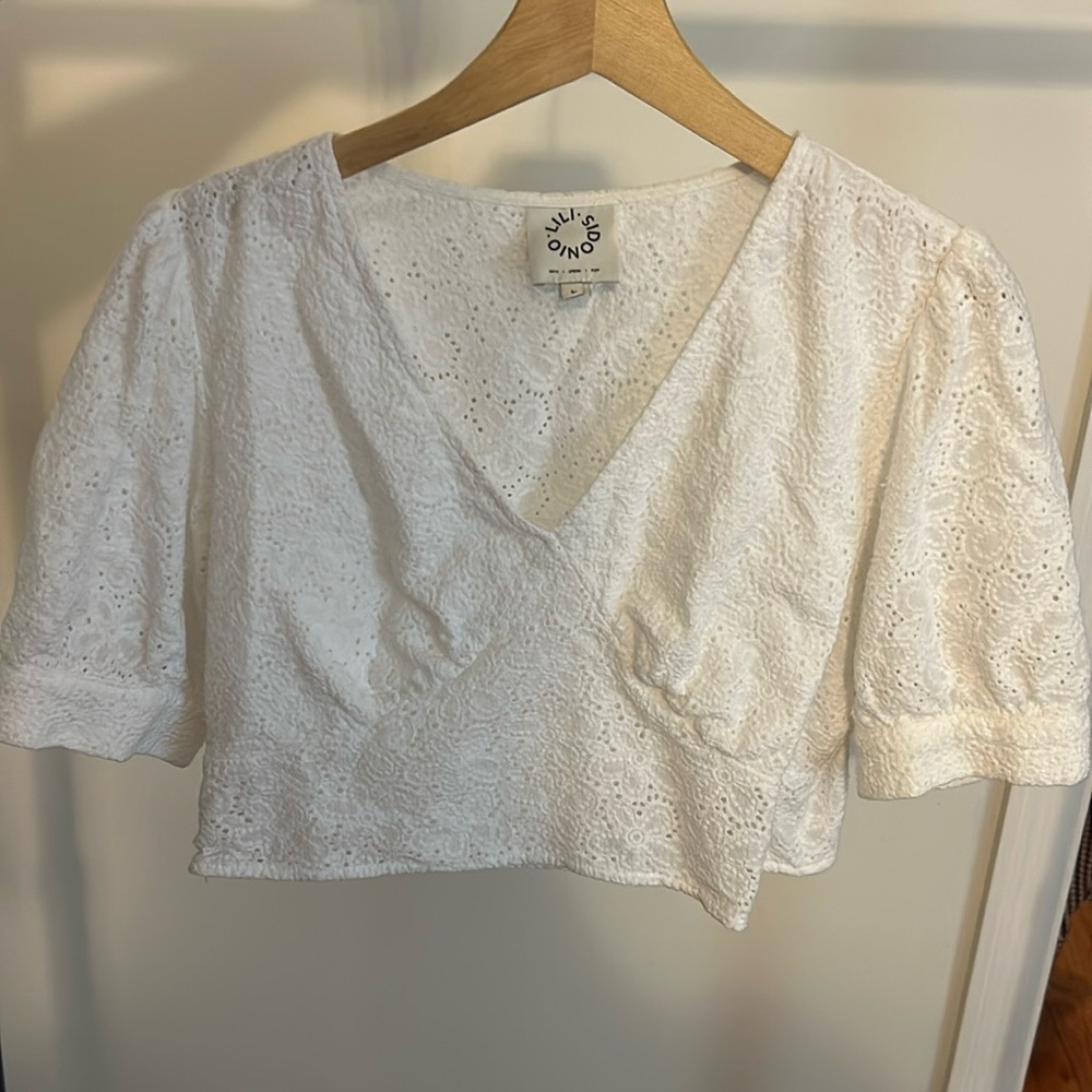 White Cropped Blouse